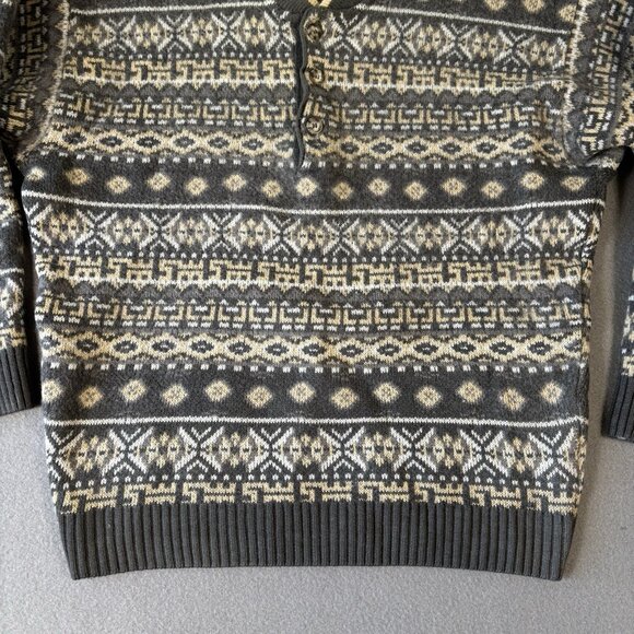 VTG Tundra Canada Wool Knit Sweater Mens Size M Pullover Fair Isle Nordic Ski - Picture 3 of 9